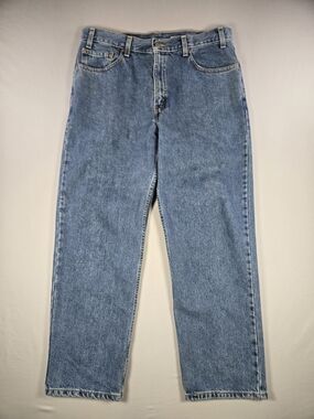 Vintage 2002 Levi’s 550 Relaxed Fit Tapered Jeans 36x29 Black Batwing Tag